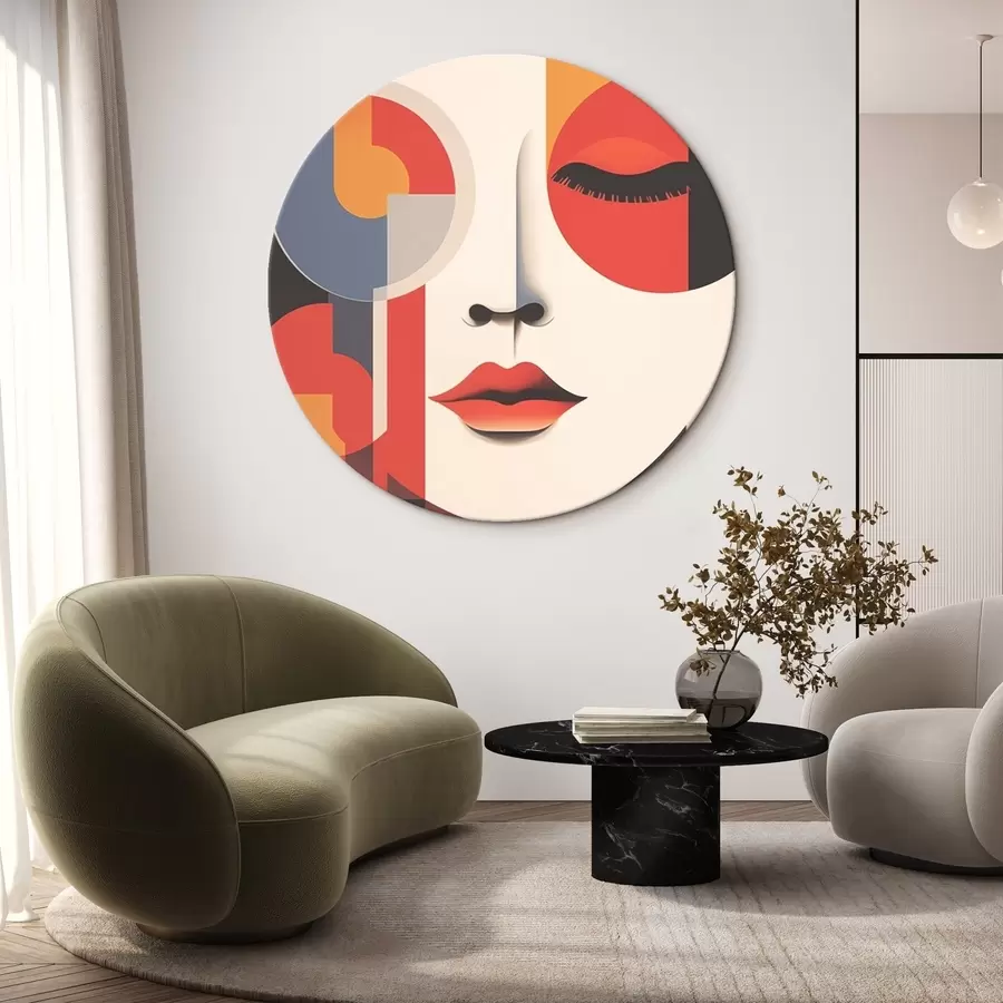 murales de pared Rostro abstracto en formas geométricas r45086