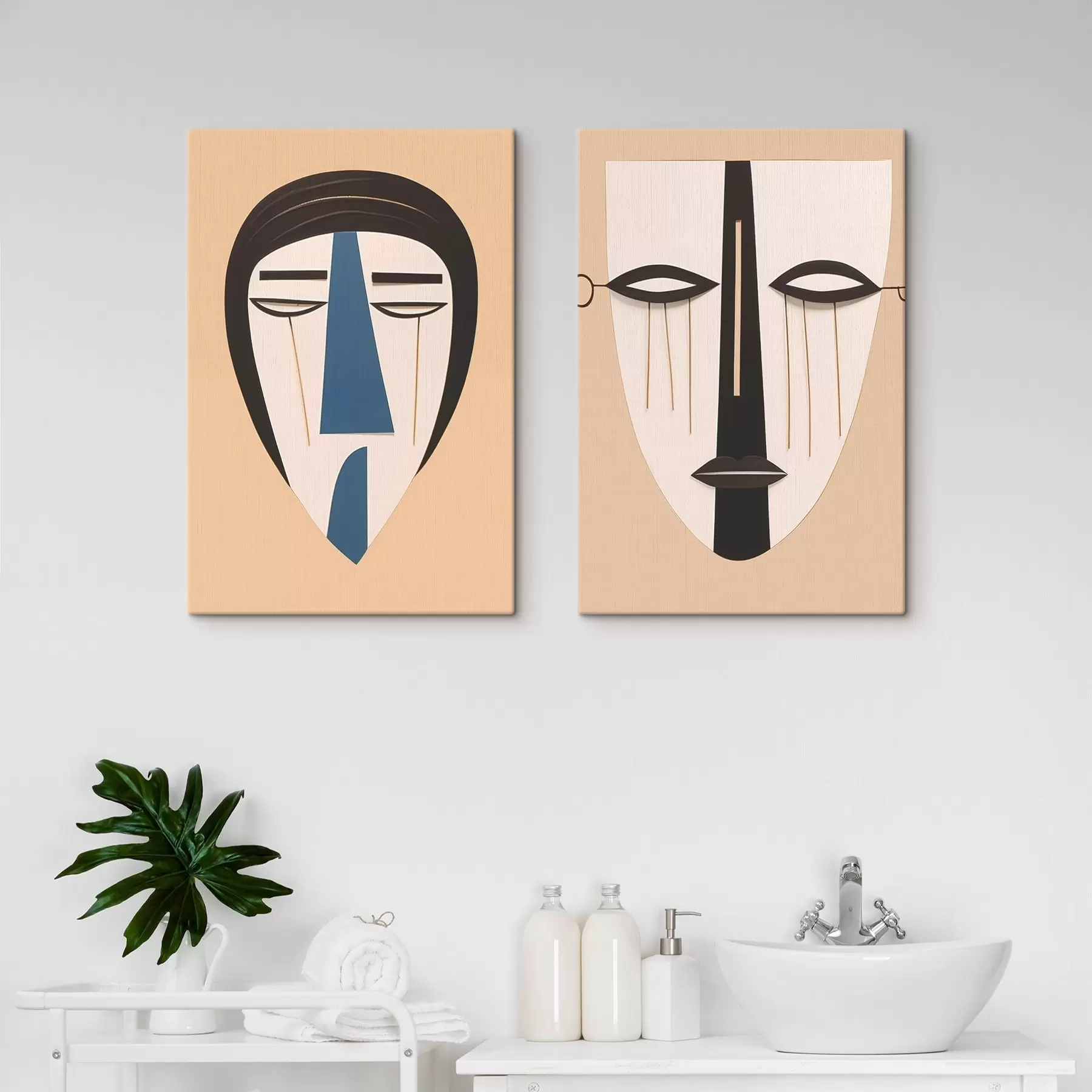 murales de pared Caras abstractas m00500