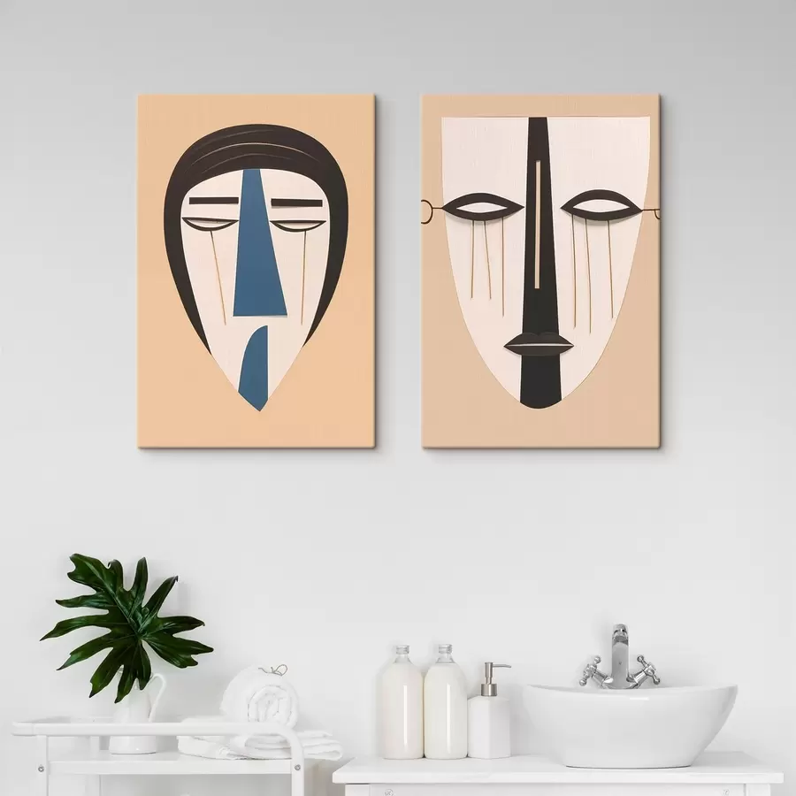 murales de pared Caras abstractas m00500