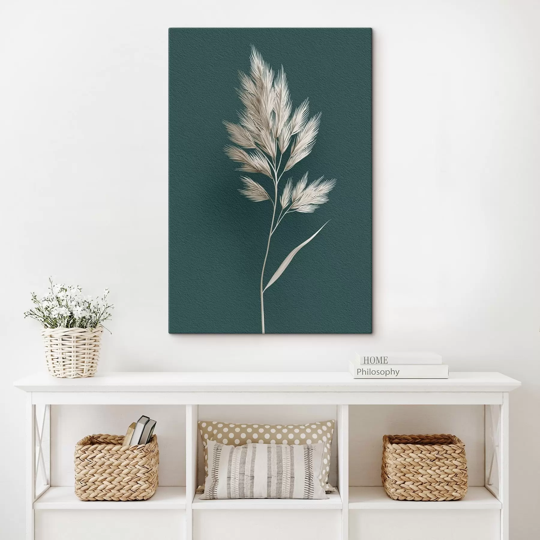 murales de pared planta seca, silueta, orgánico, hojas, hierbas, neutro, simple, textura s45092