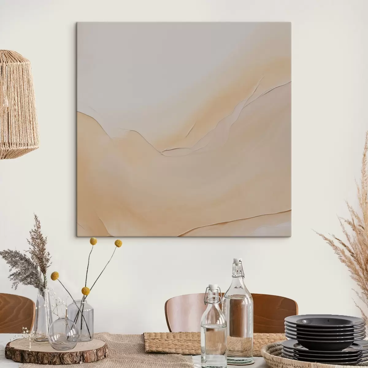 murales de pared arte líquido, líneas fluidas, tonos pastel, flujo natural, paleta cálida, degradado s45106