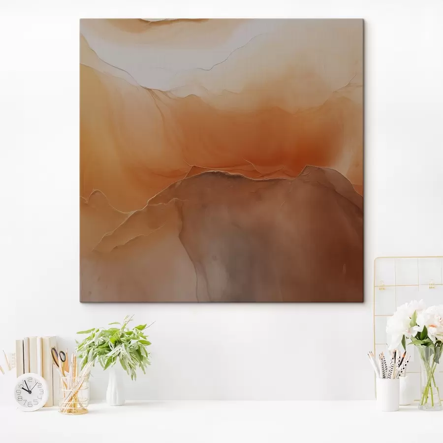 murales de pared abstracto neutro, colores arena, curvas suaves, textura visual, efecto fluido s45108