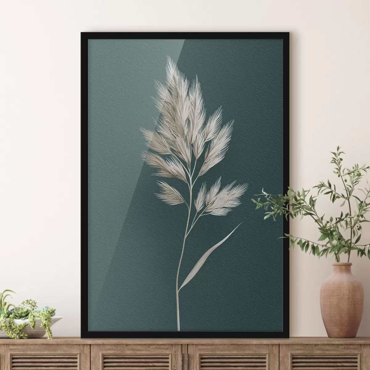 Poster planta seca, silueta, orgánico, hojas, hierbas, neutro, simple, textura f45092