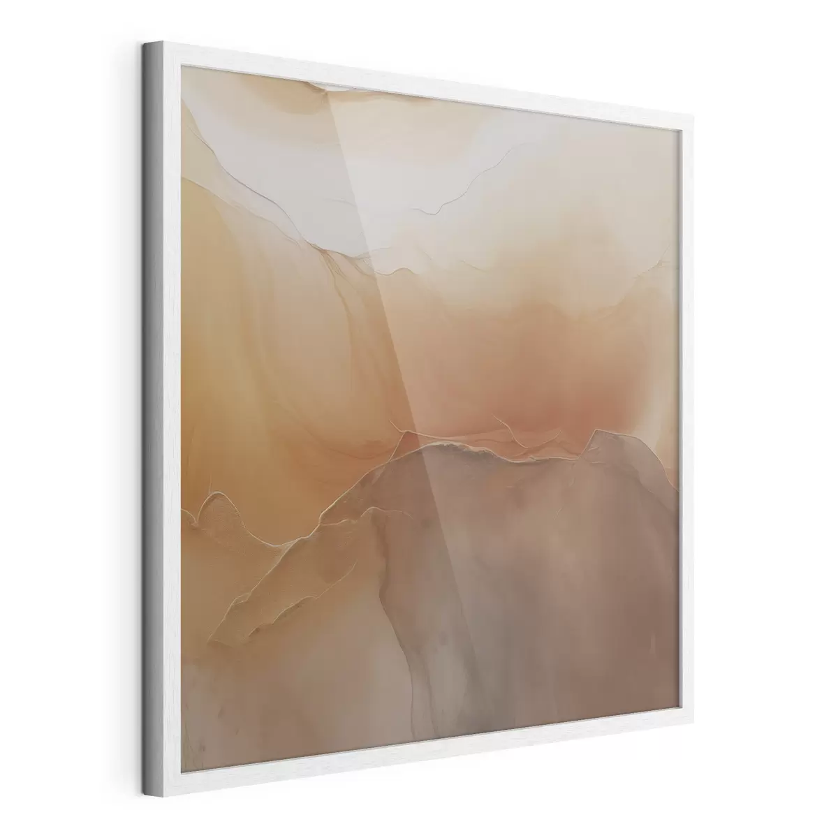 Poster abstracto neutro, colores arena, curvas suaves, textura visual, efecto fluido f45108