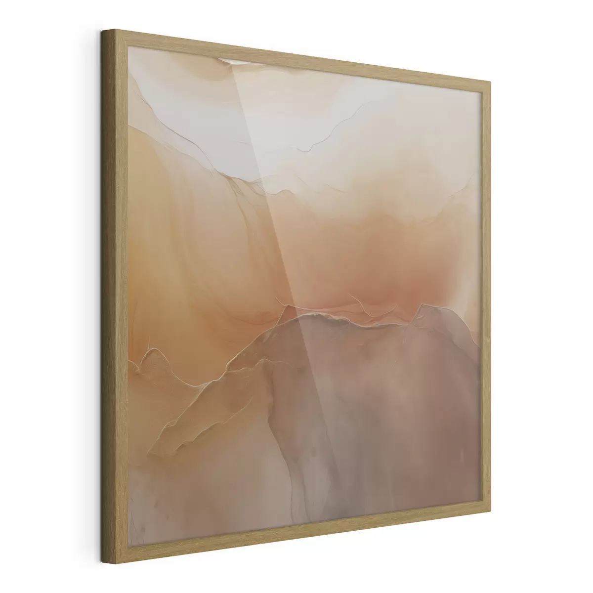 Poster abstracto neutro, colores arena, curvas suaves, textura visual, efecto fluido f45108