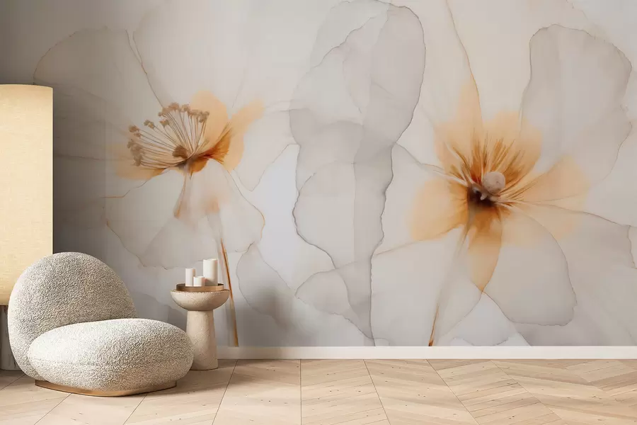 murales de pared Flores imitación acuarela w04235