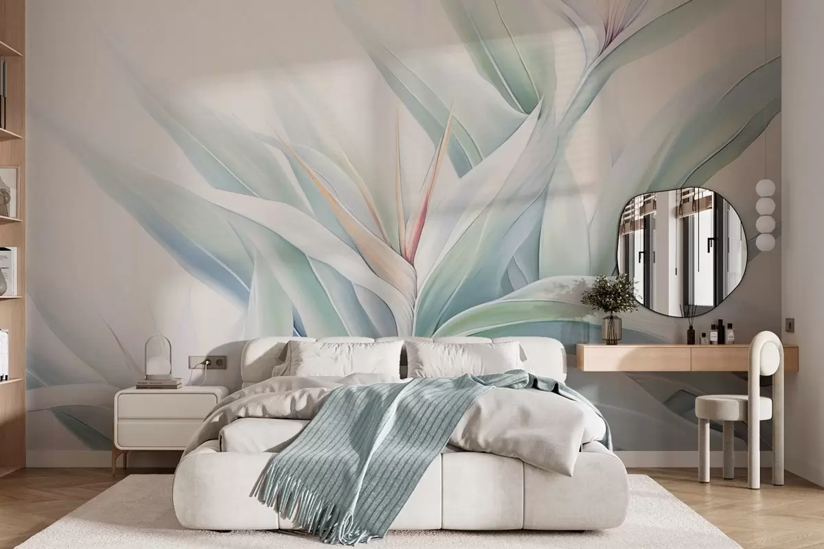 murales de pared Follaje de Strelitzia w04264