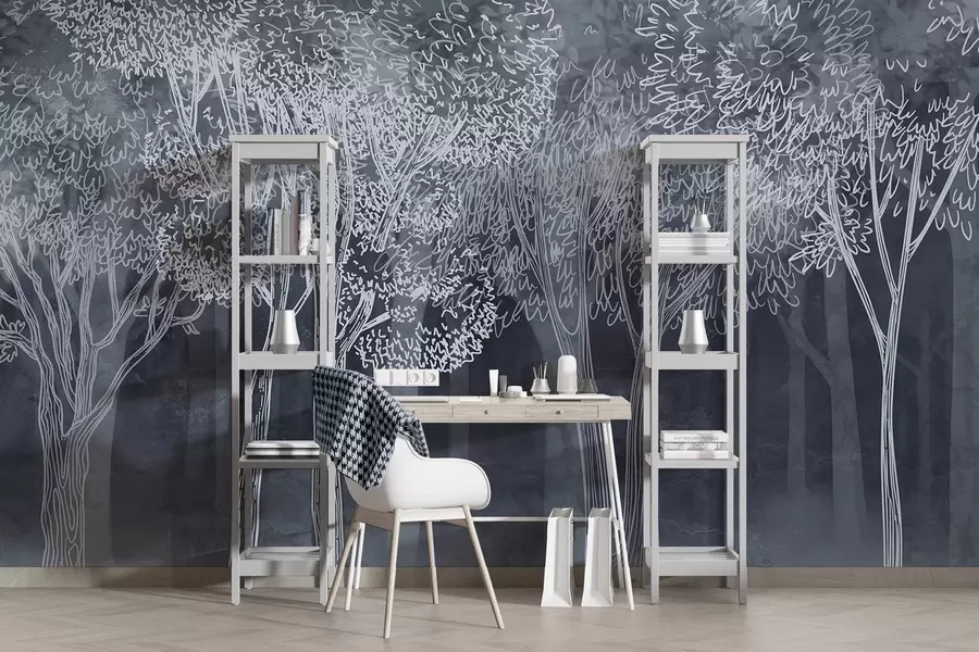 murales de pared Frondosos árboles w04251v2