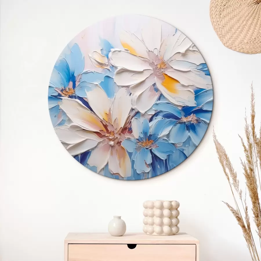 murales de pared Flores abstractas imitación pinceladas r45115