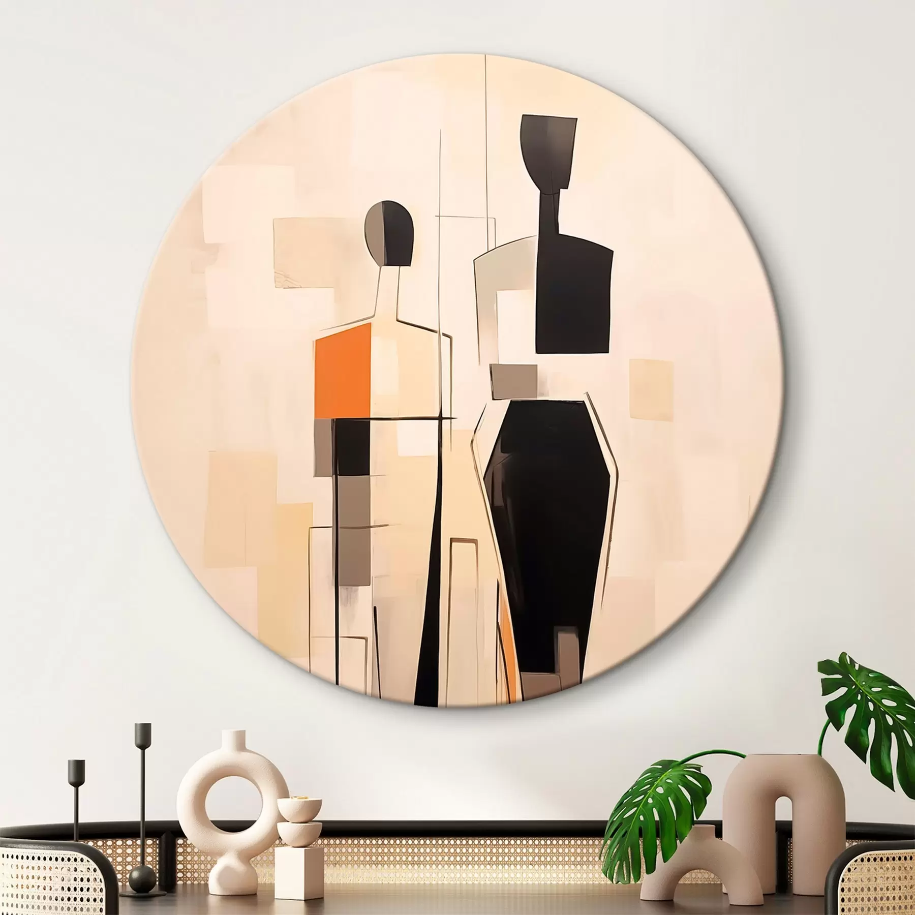 murales de pared siluetas abstractas r45124