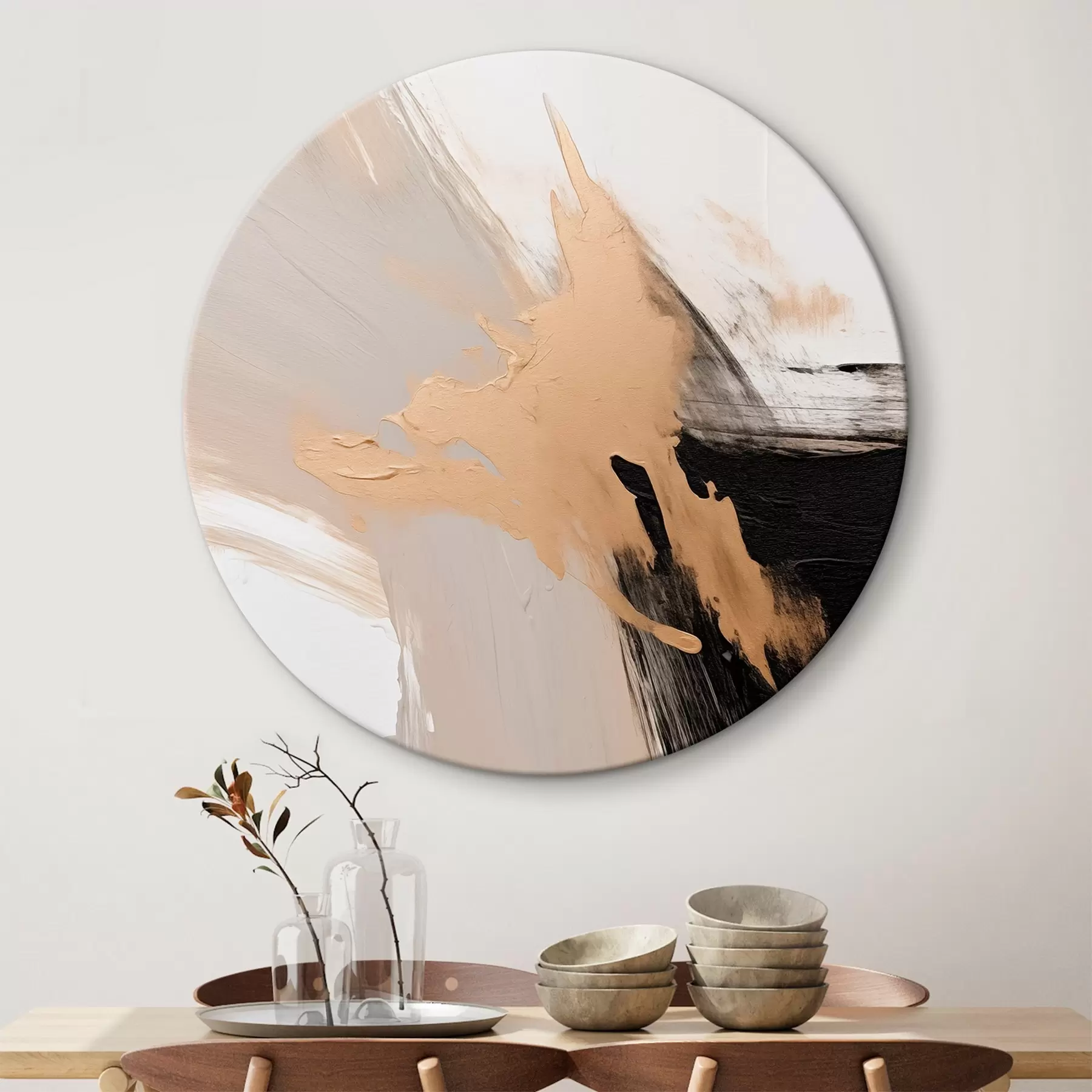 murales de pared Abstracción dinámica imitación de pinceladas r45126