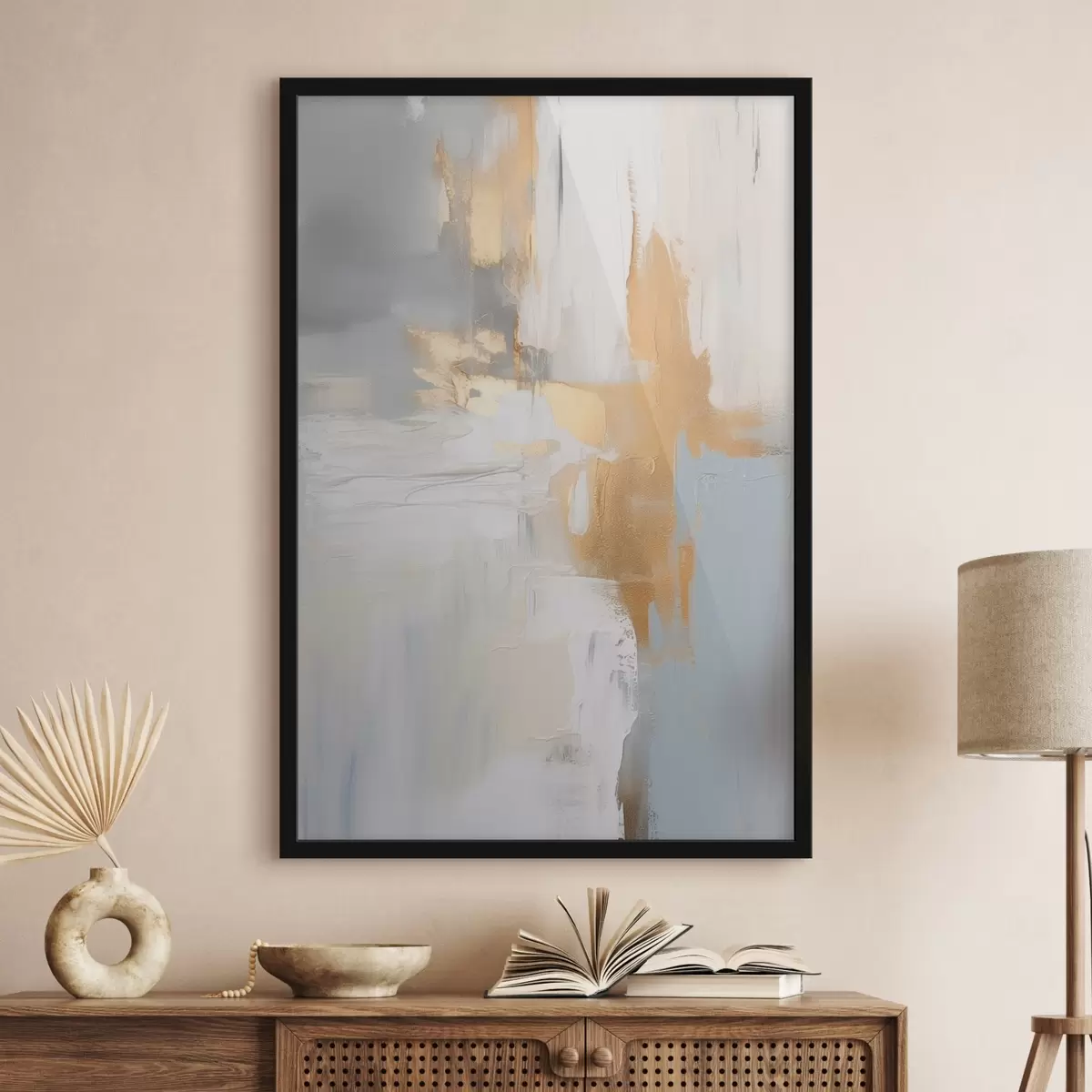 Poster Pinceladas abstractas imitación de pintura f45112