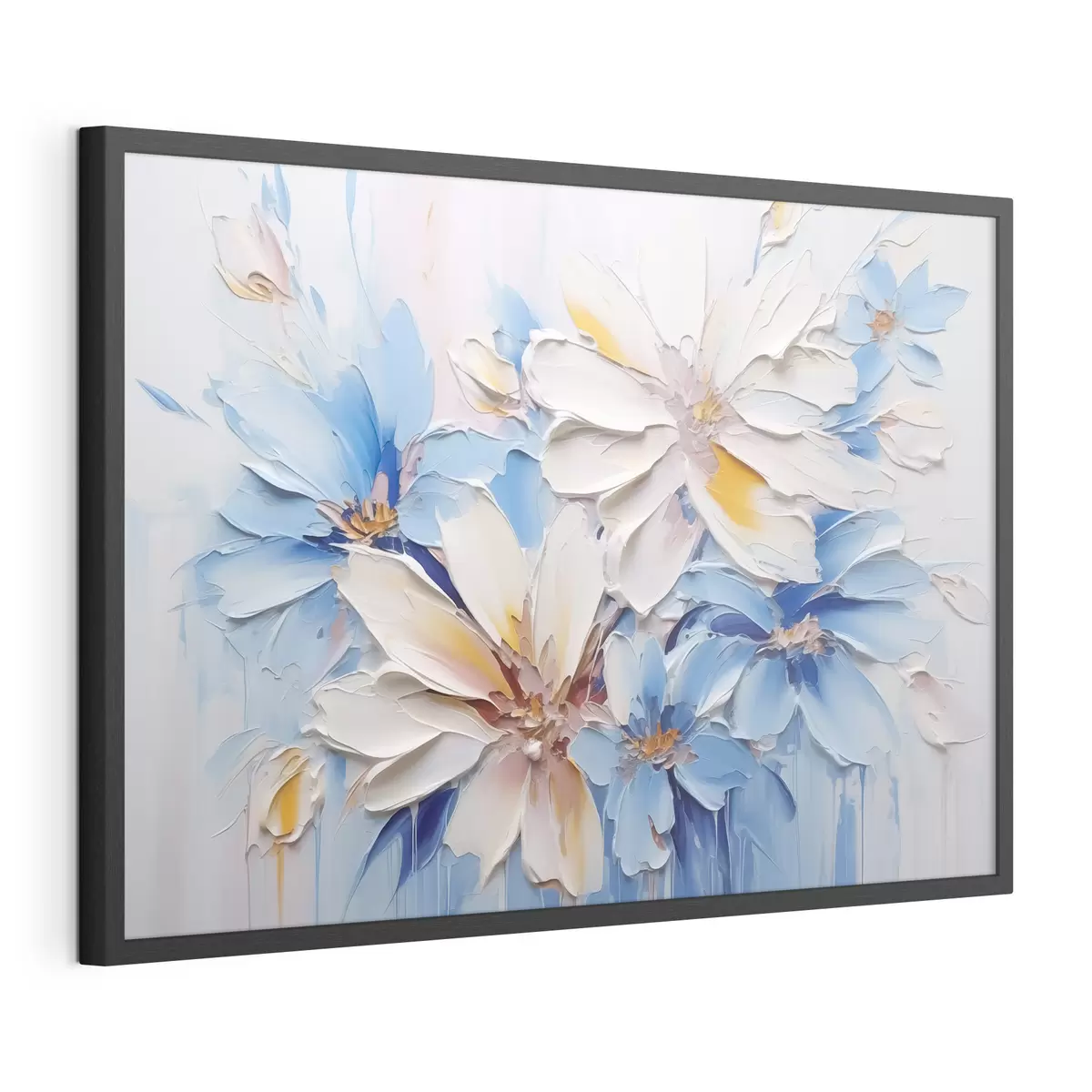 Poster Flores abstractas imitación pinceladas f45115
