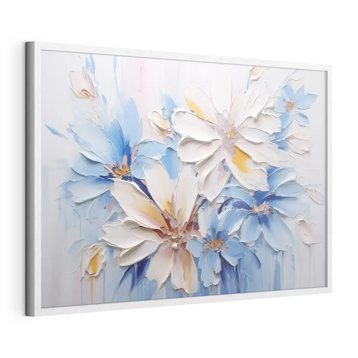 Poster Flores abstractas imitación pinceladas f45115