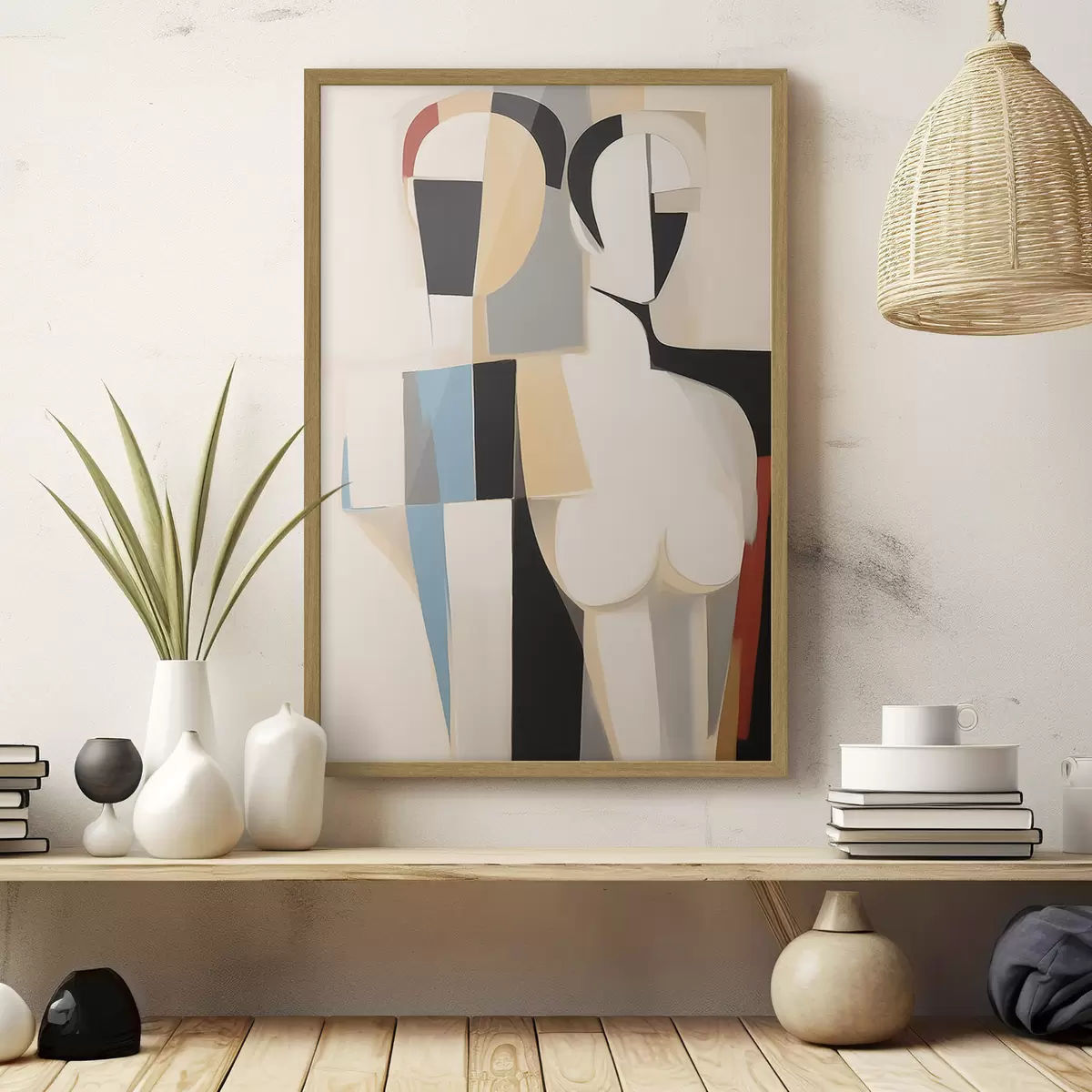 Poster Retrato abstracto de una pareja f45123