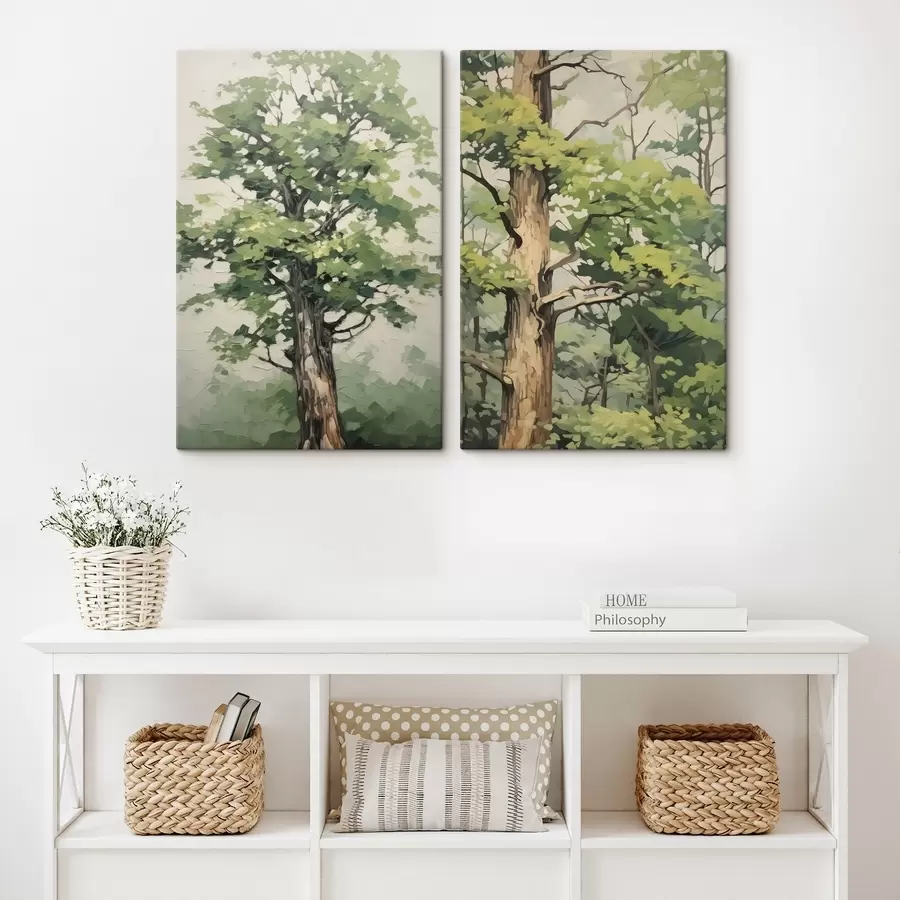 murales de pared Pintura imitación madera m00503