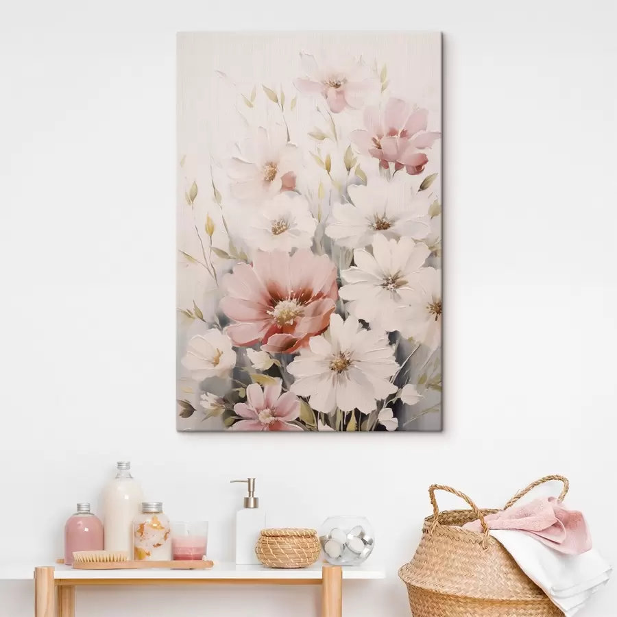 murales de pared Pintura imitación flores delicadas s45119