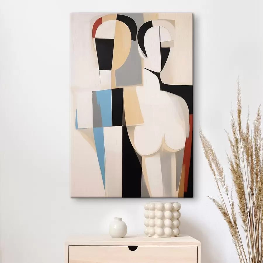 murales de pared Retrato abstracto de una pareja s45123
