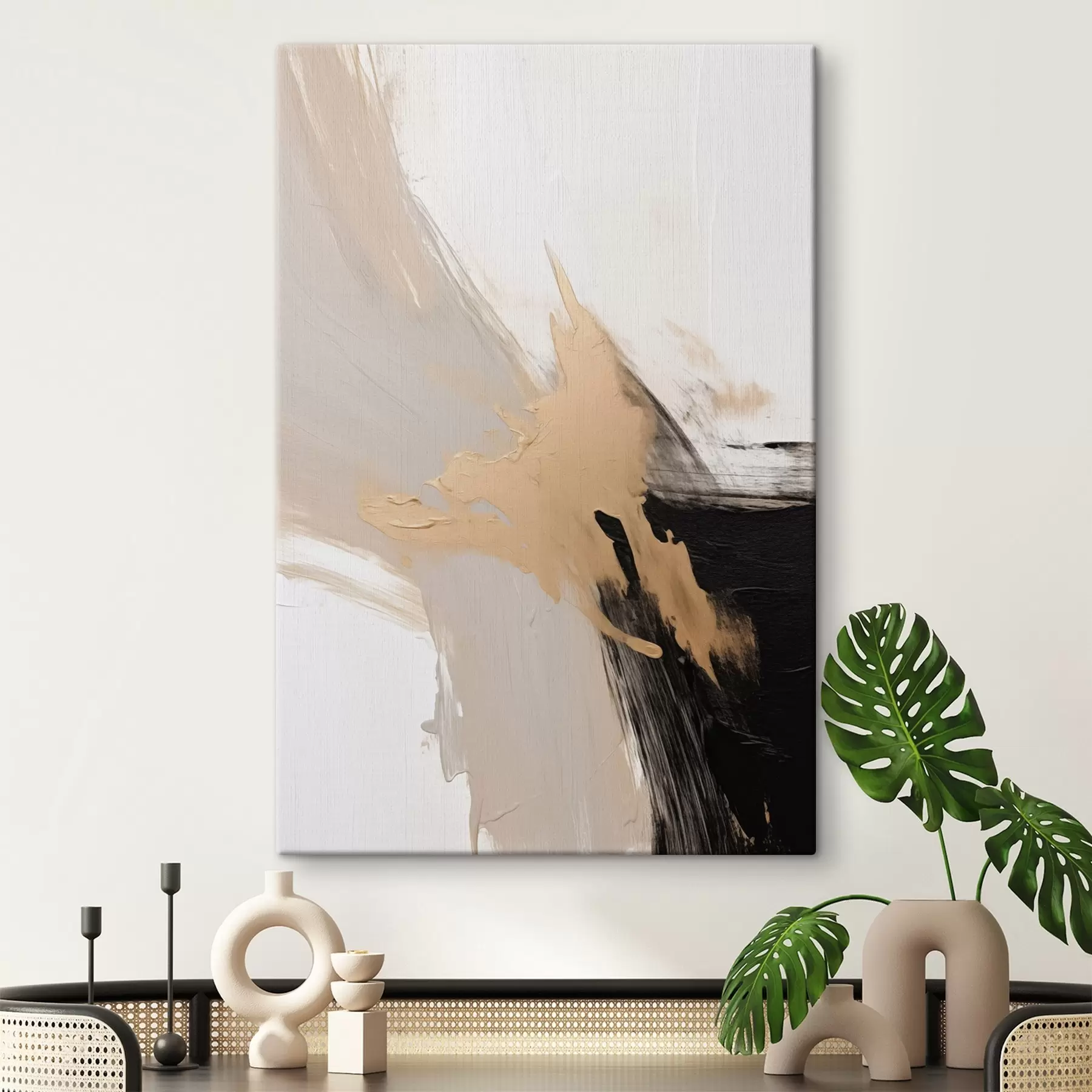 murales de pared Abstracción dinámica imitación de pinceladas s45126