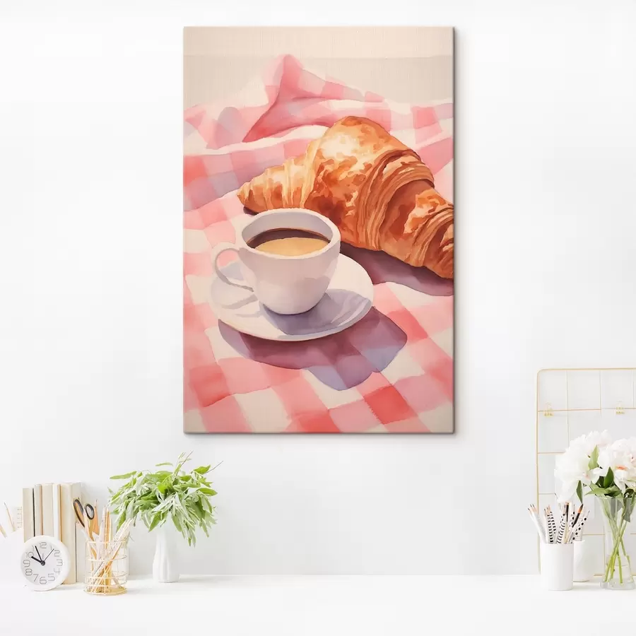 murales de pared Café con croissant s45143