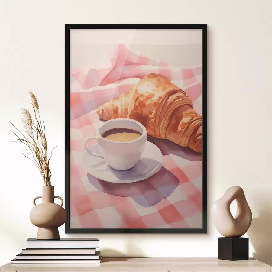 murales de pared Café con croissant f45143