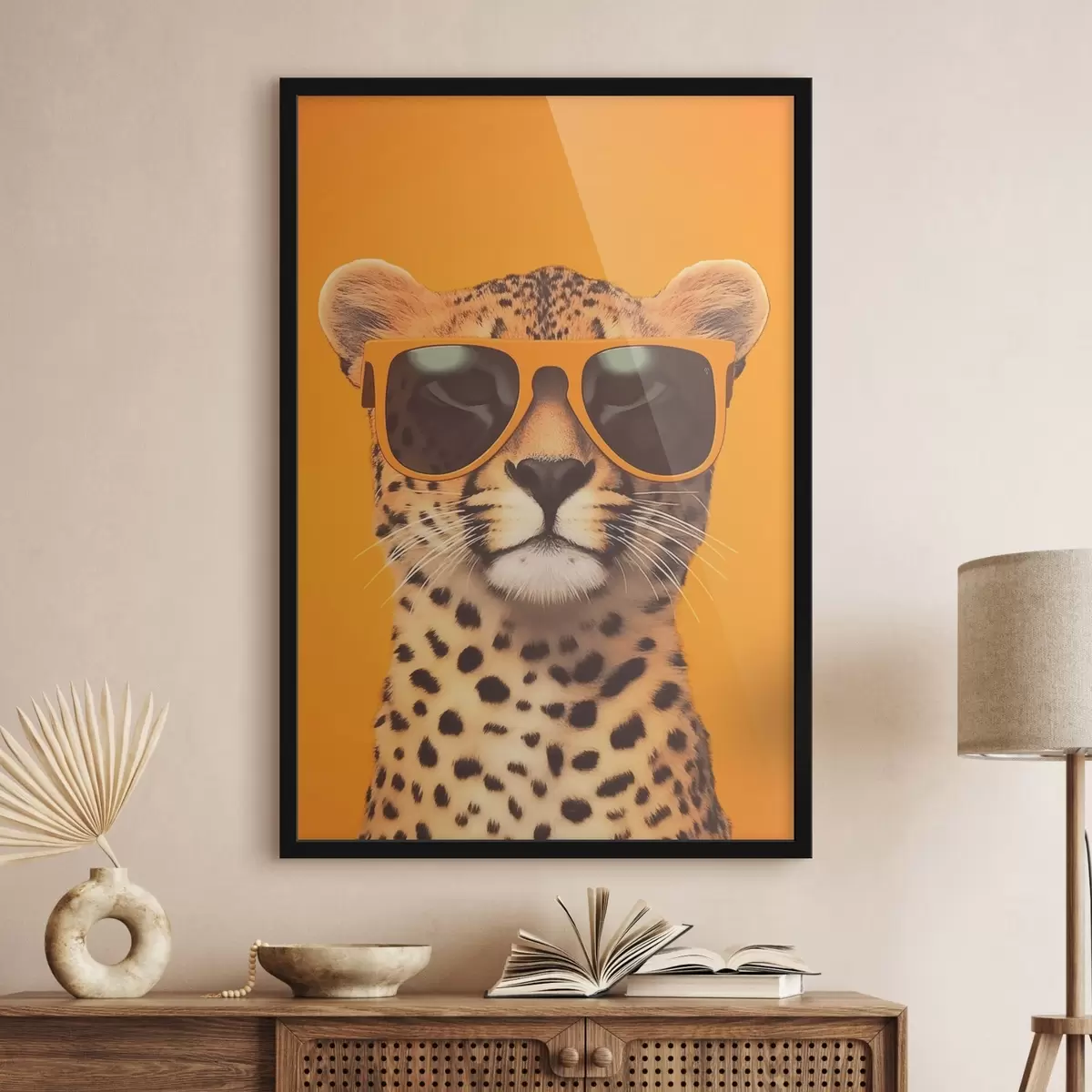Poster Guepardo con gafas de sol f45144