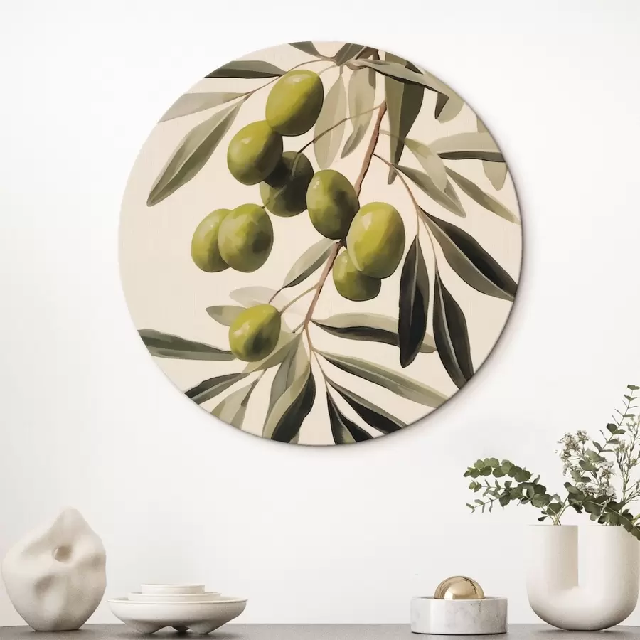 murales de pared Rama de aceitunas r45138