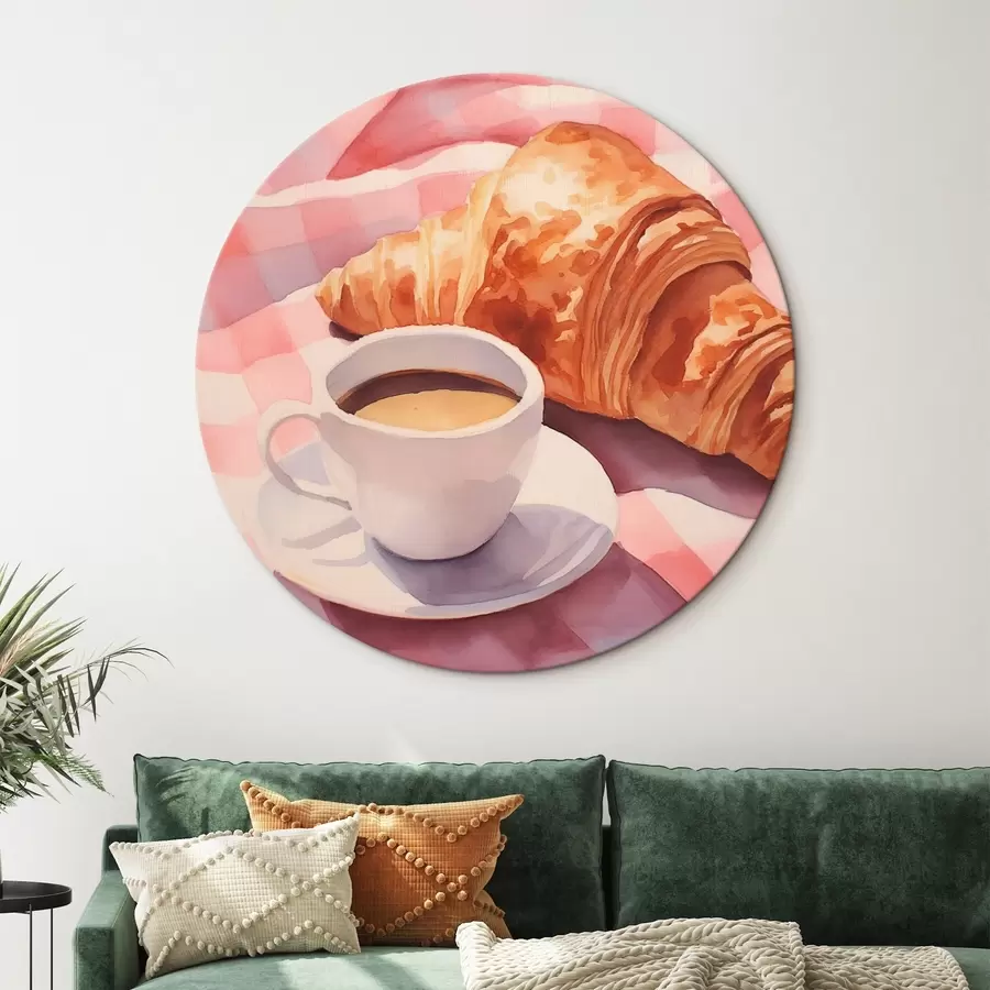 murales de pared Café con croissant r45143