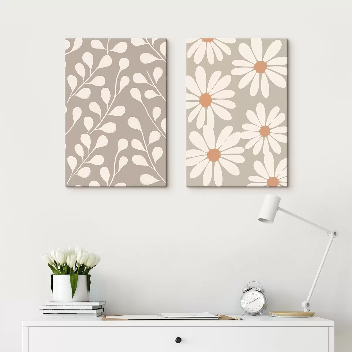 murales de pared Ramas y margaritas m00510