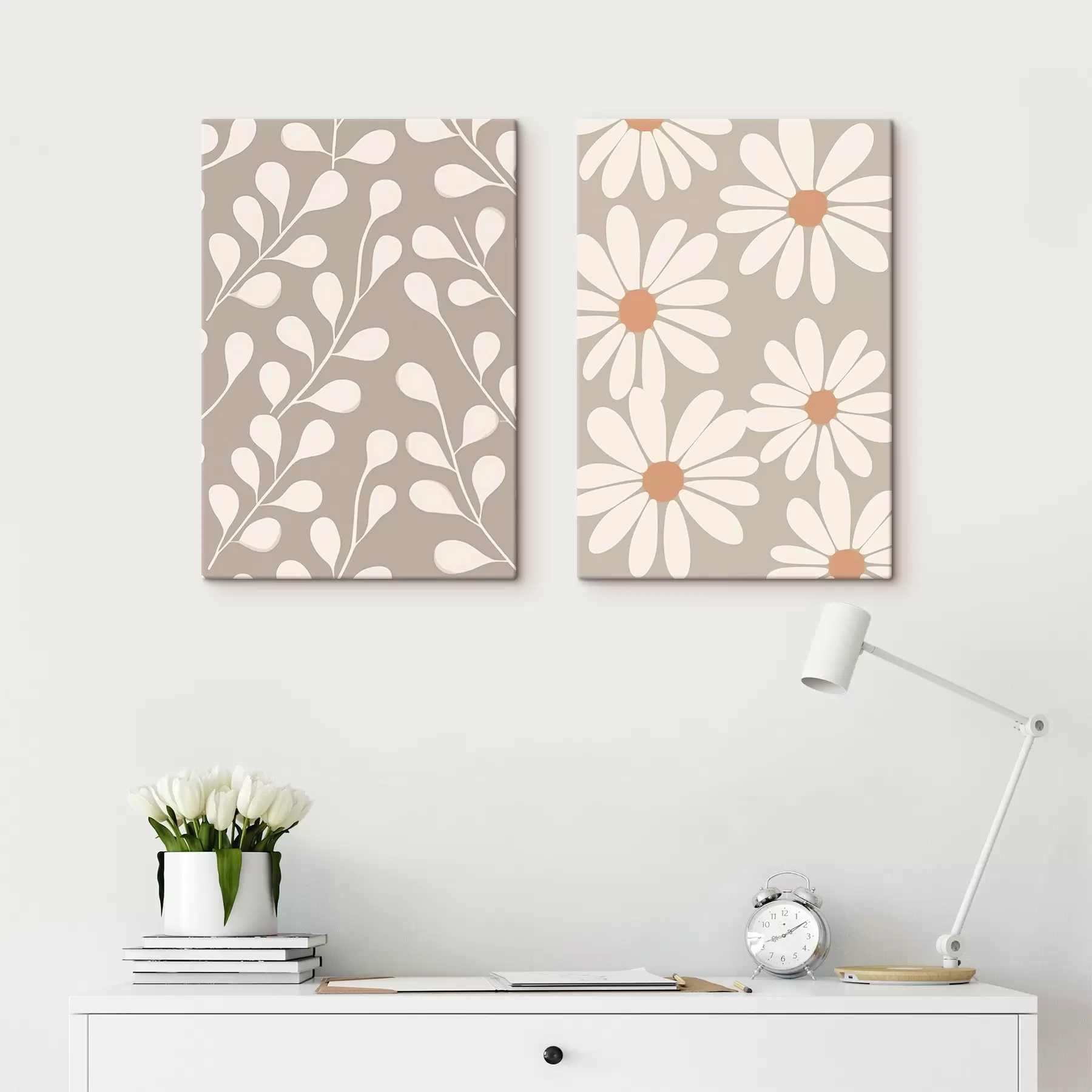 murales de pared Ramas y margaritas m00510