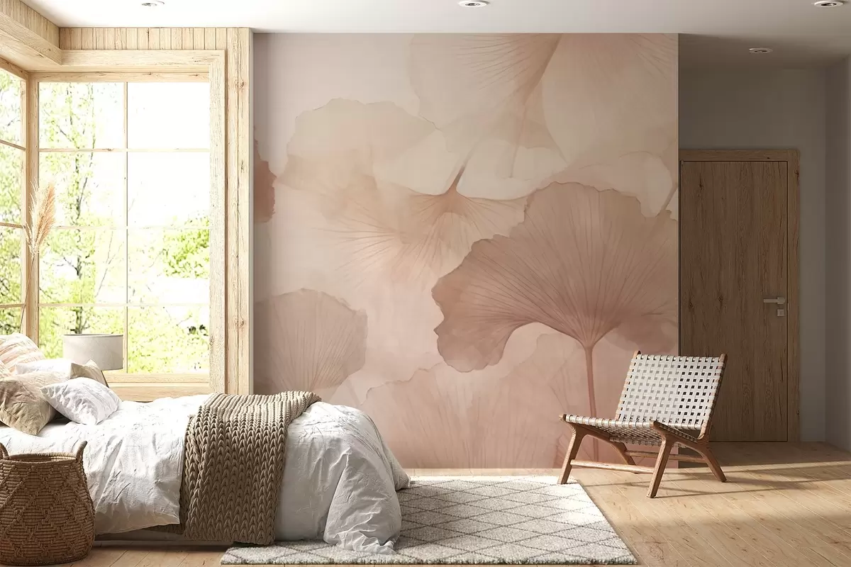 murales de pared Hojas de ginkgo w04280