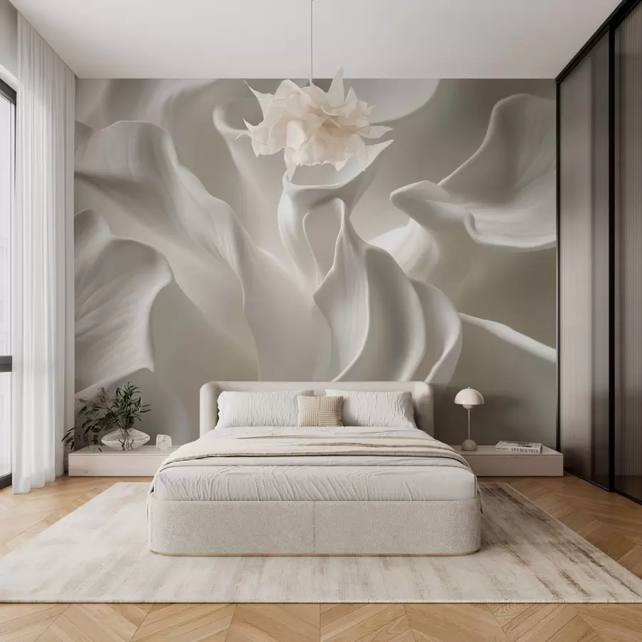murales de pared pétalos ondulados con imitación de volumen w04212