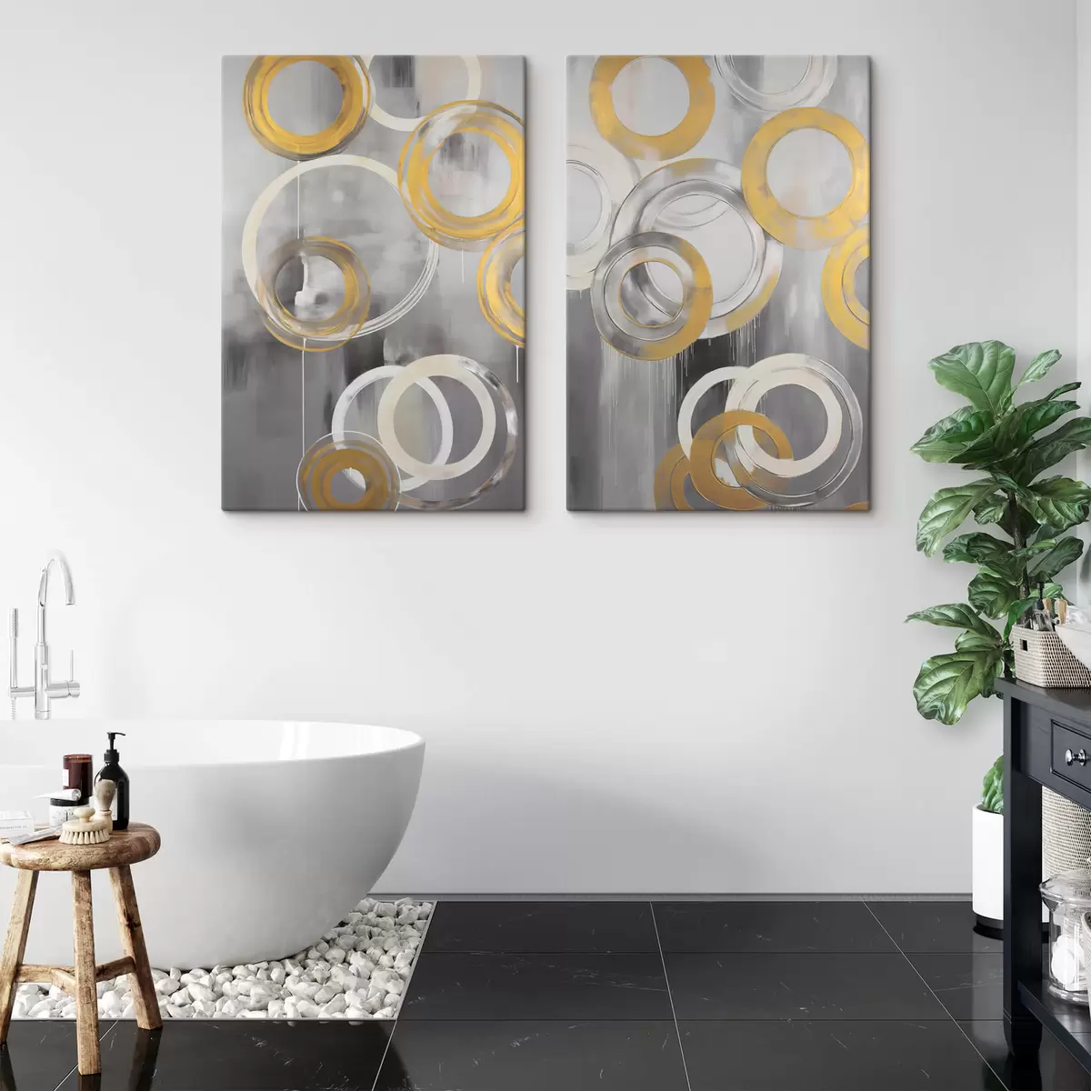 murales de pared Abstracción con círculos m00509