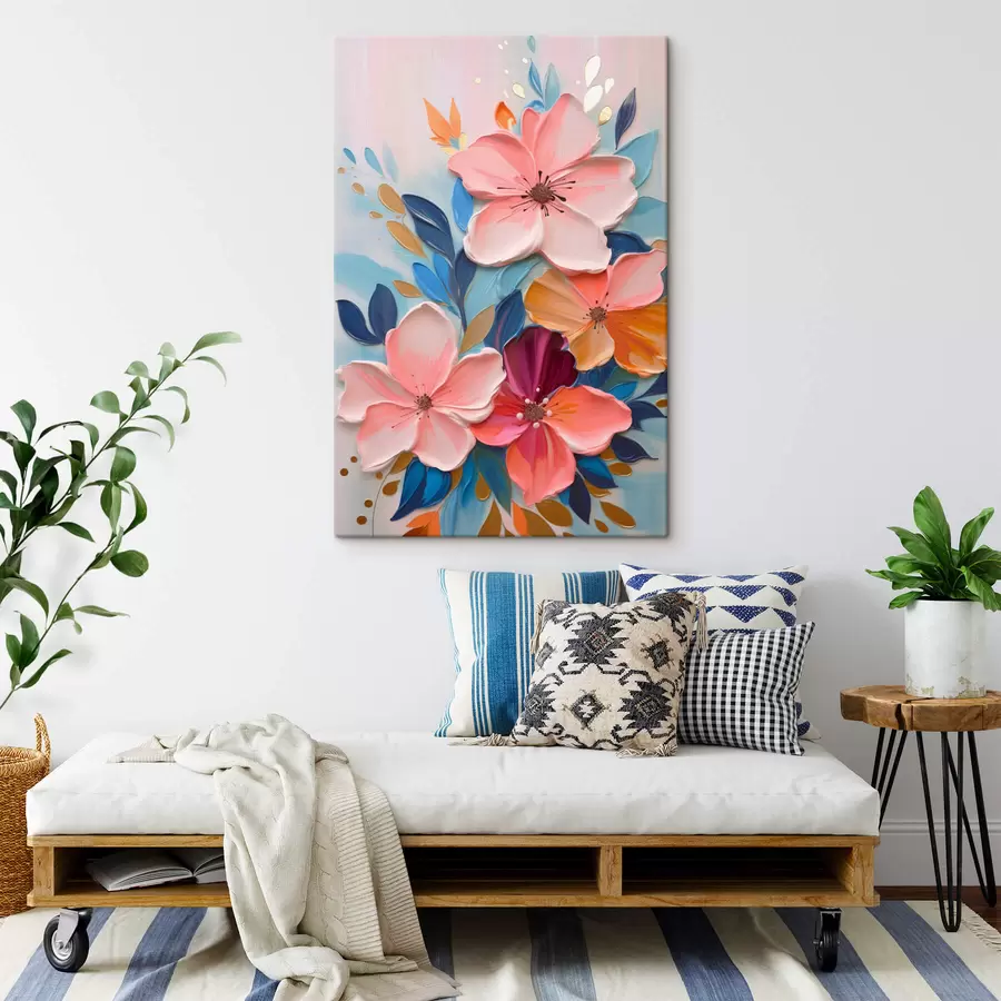 murales de pared Flores abstractas de colores s45064