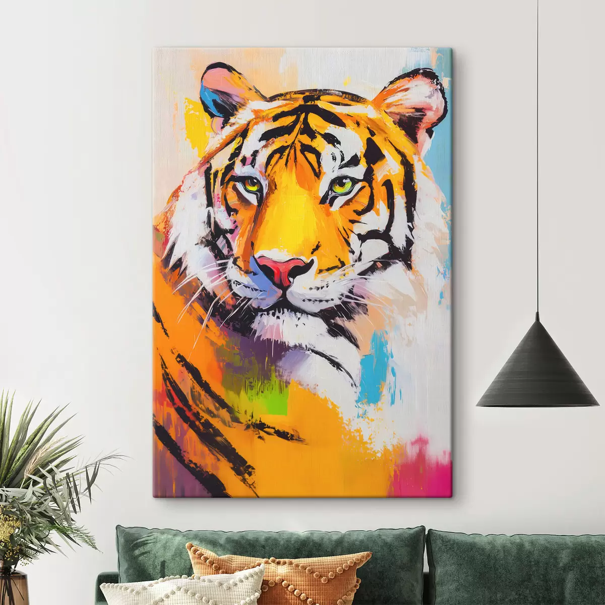 murales de pared Retrato de un tigre s45069