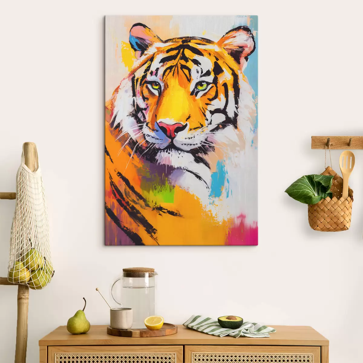 murales de pared Retrato de un tigre s45069