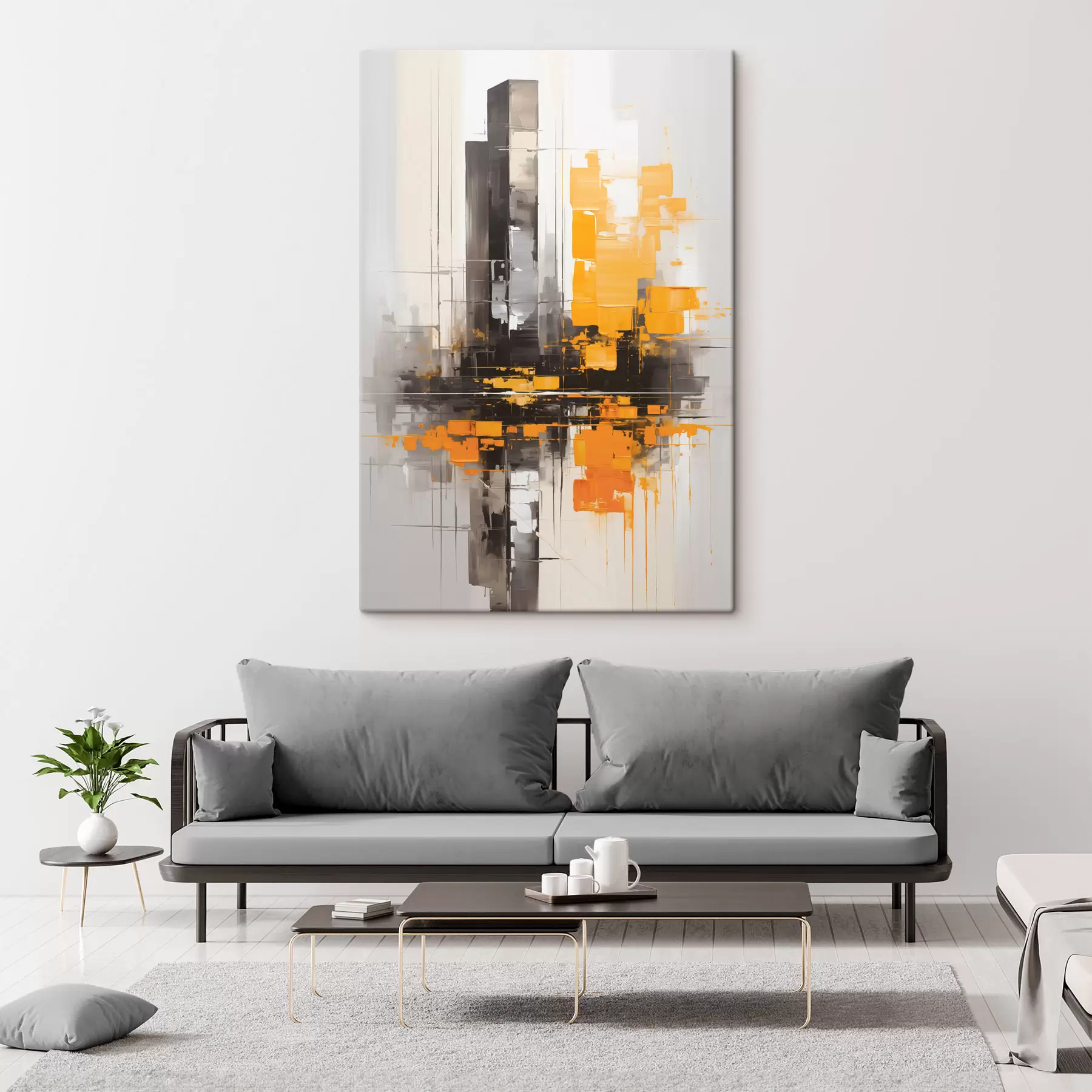 murales de pared Abstracción con rascacielos s45162