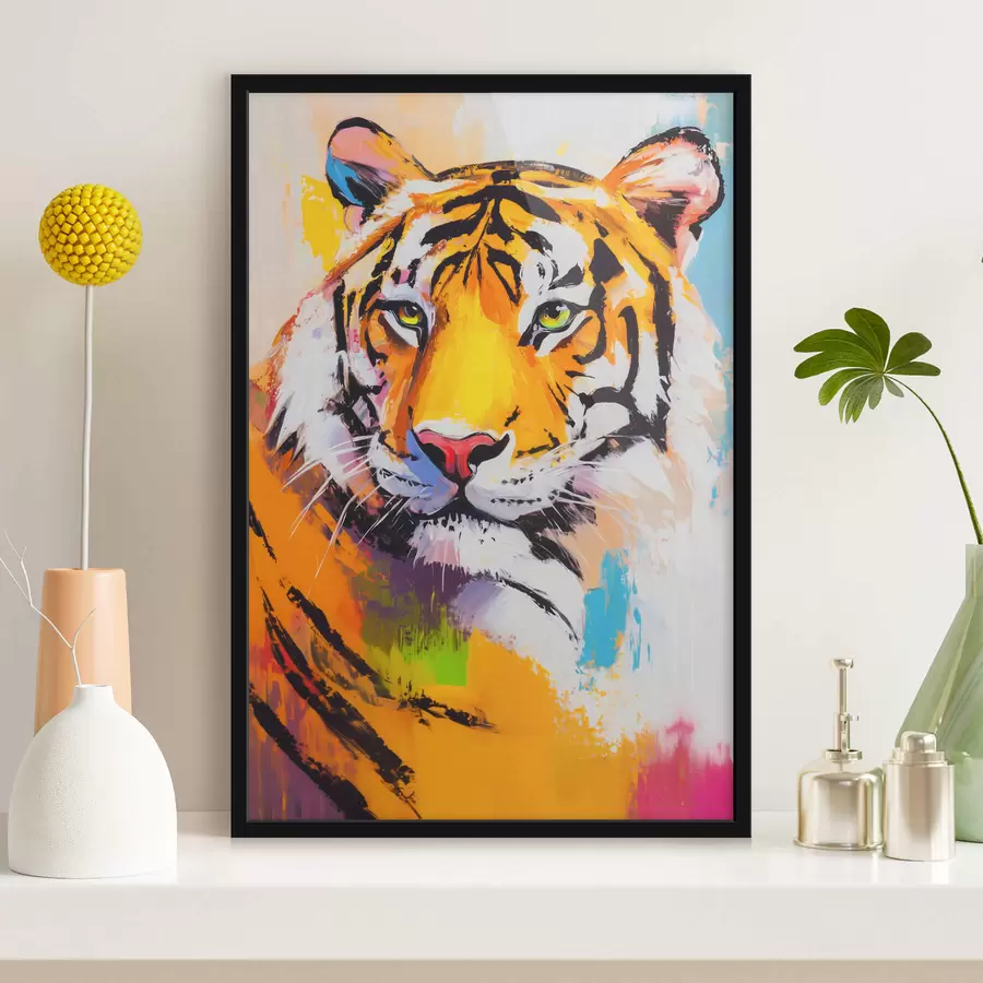 murales de pared Retrato de un tigre f45069