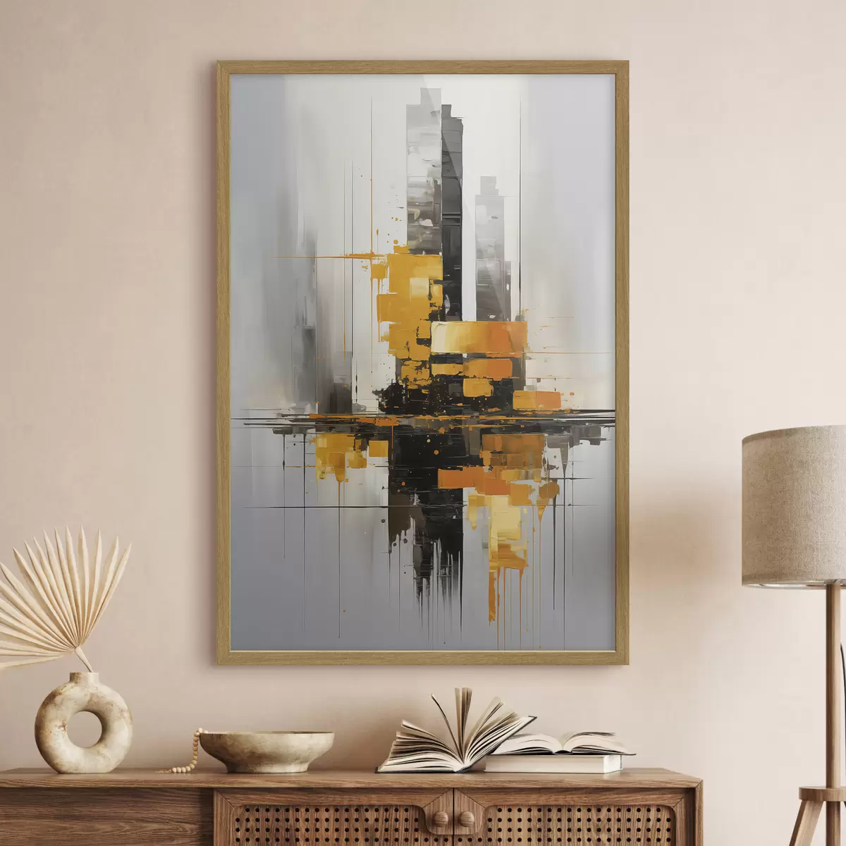 Poster Abstracción con rascacielos f45163