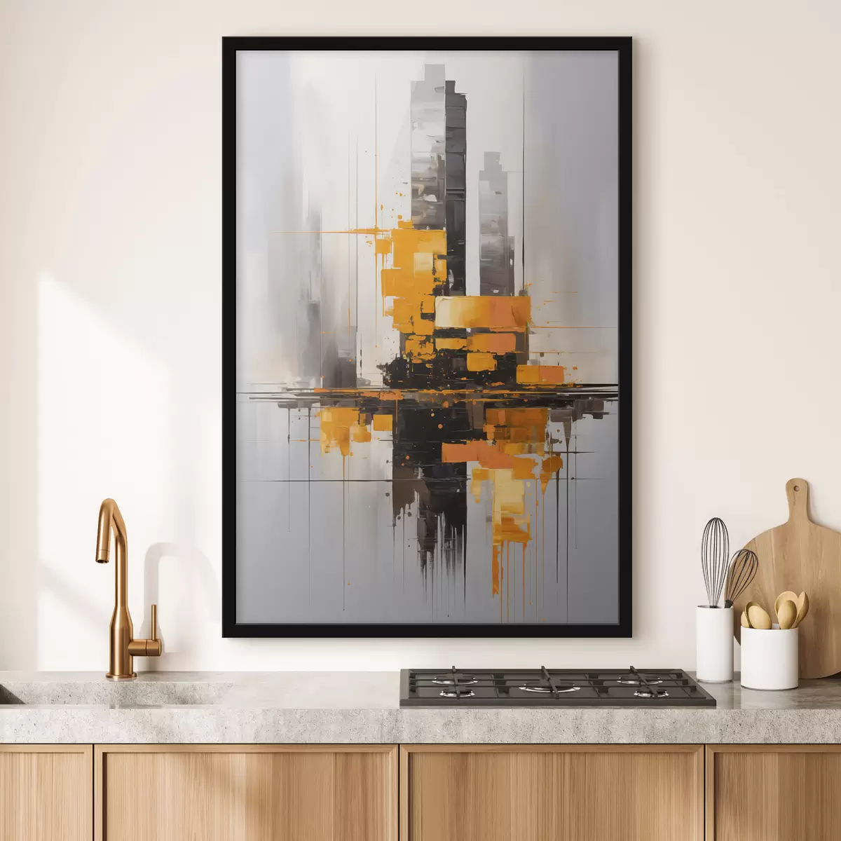 Poster Abstracción con rascacielos f45163