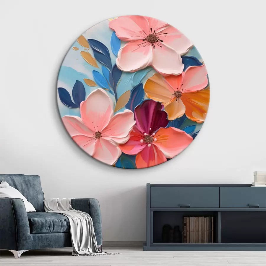 murales de pared Flores abstractas de colores r45064