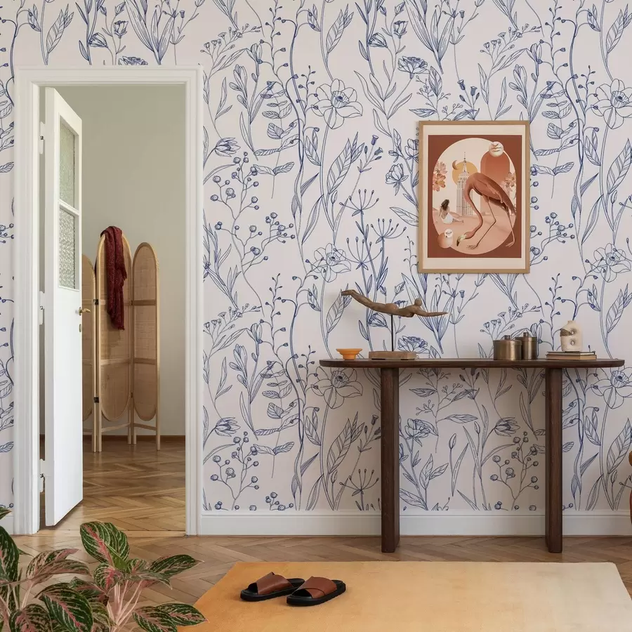 murales de pared Flores silvestres minimalistas