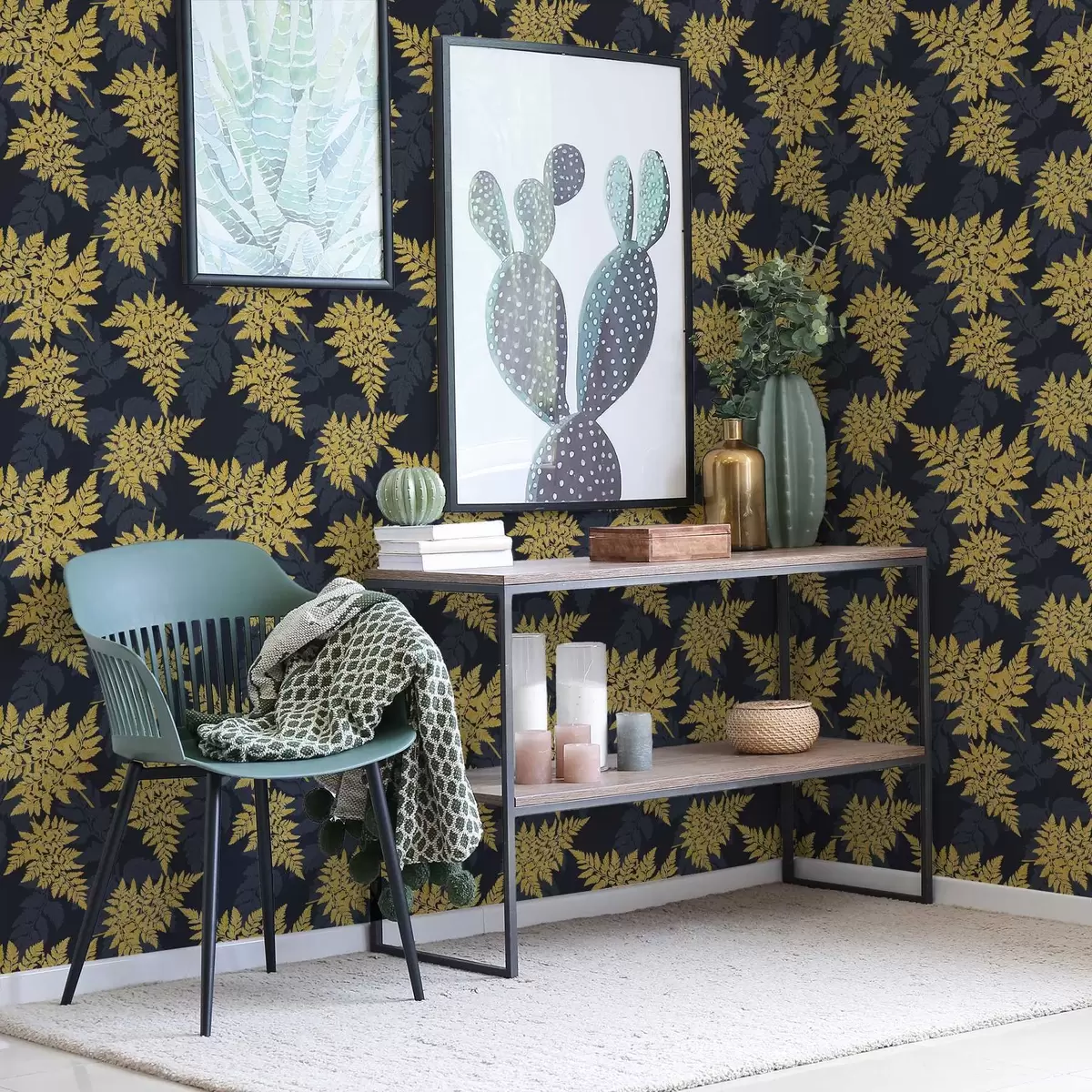 Papel pintado Hojas tropicales a00418