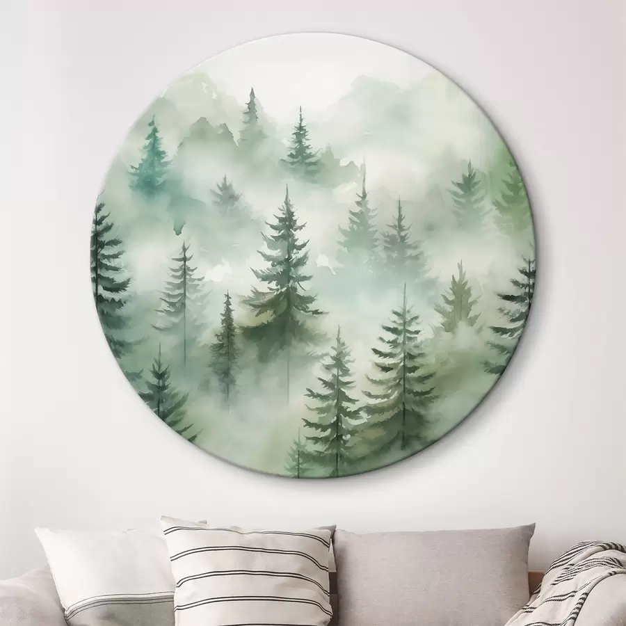 murales de pared Bosque en la niebla r45207