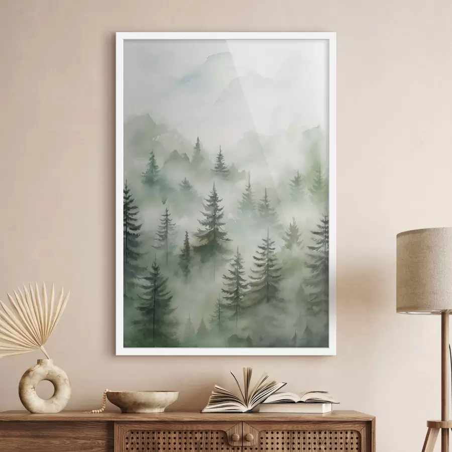 murales de pared Bosque en la niebla f45207