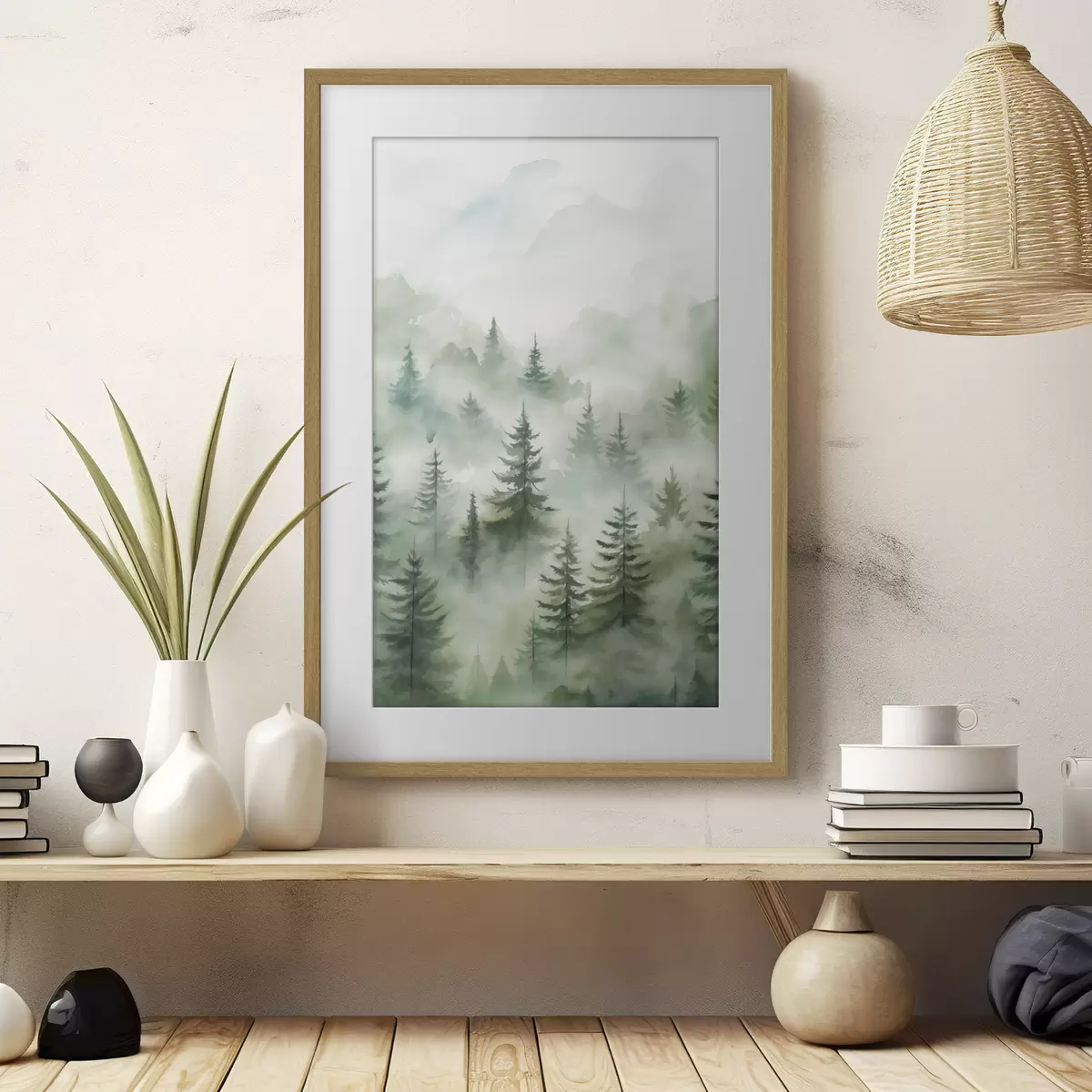 Poster Bosque en la niebla f45207