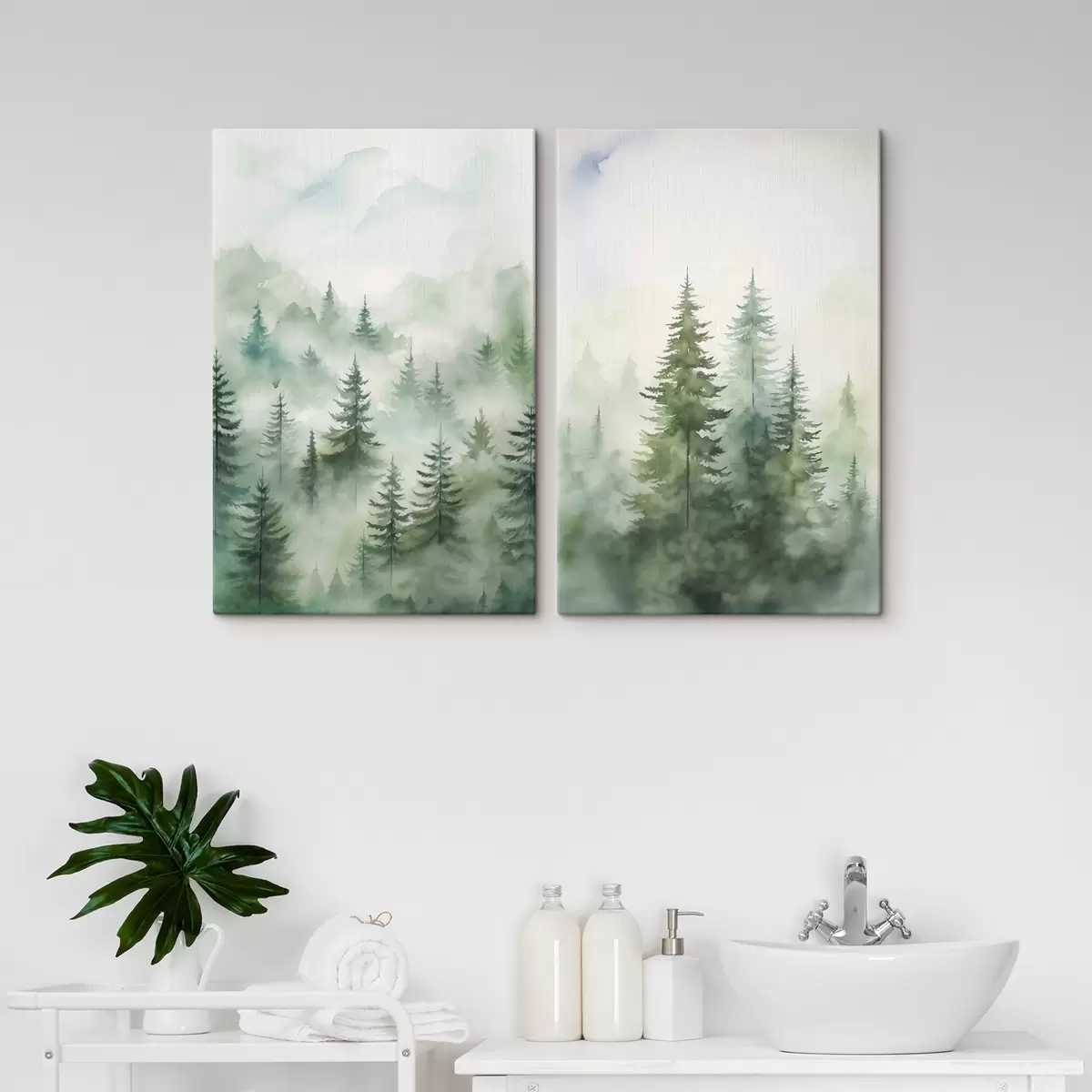 murales de pared Bosque en la niebla m00534