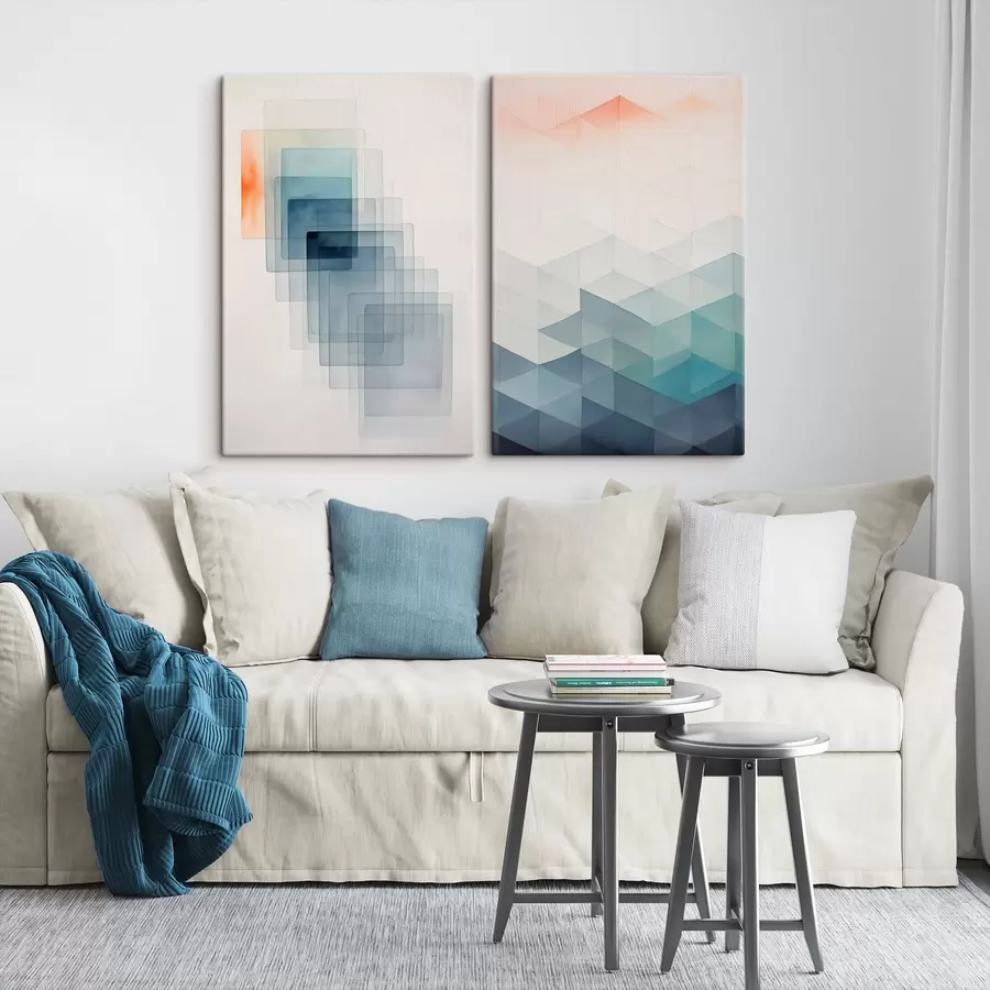 murales de pared Abstracción geométrica moderna m00537