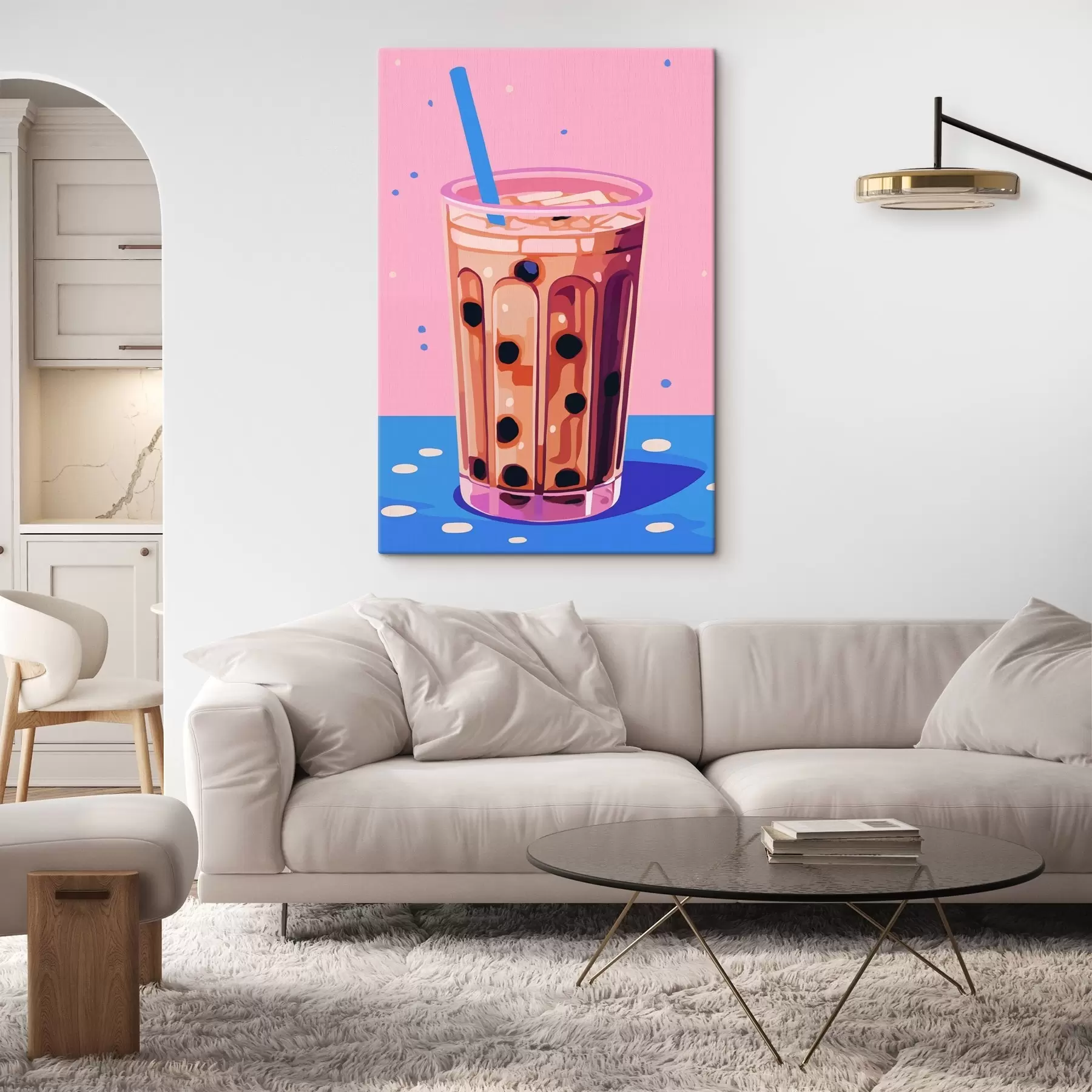 murales de pared Vasos con té de burbujas s45217