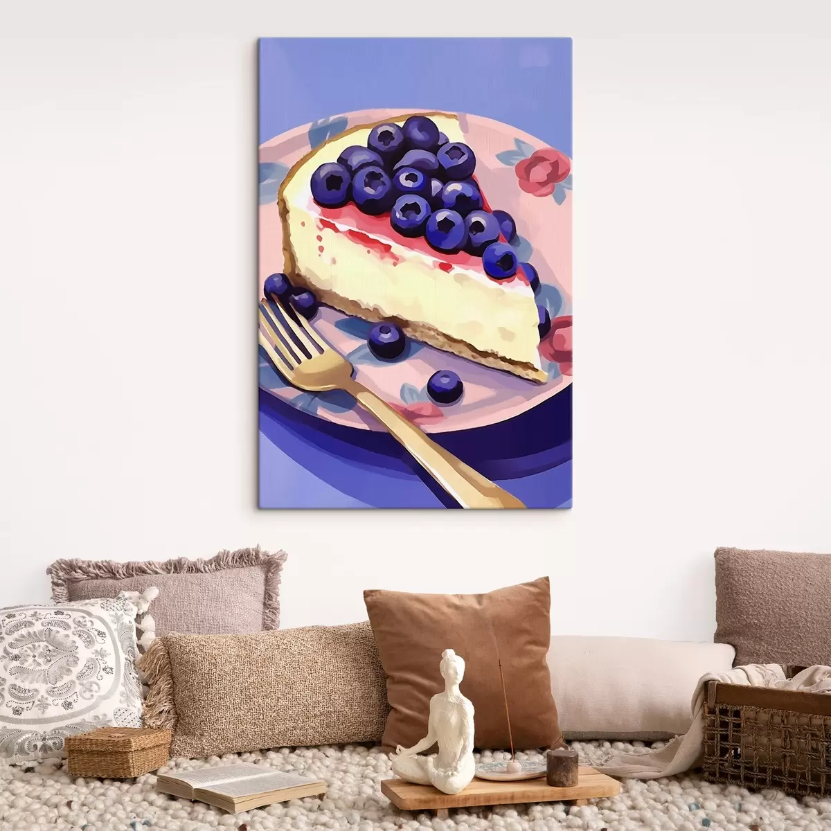 murales de pared Tarta de queso con arándanos s45229